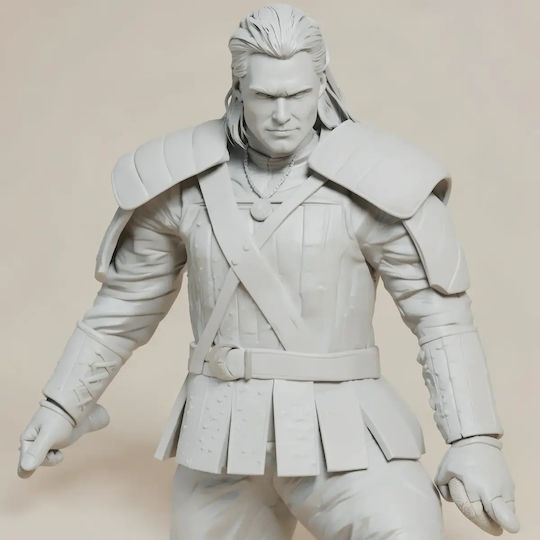 Unpainted 3D Figur Geralt Rivia Henry Cavill Aus Witcher Bemalbar DIY Geschenk Farben 20 Cm 1:8