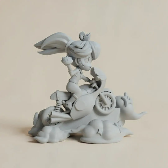 Unpainted 3D Figure Princess Peach 3D Printing Figurine On Motor Super Mario Painting DIY Gift Colors 15.2 Cm 1:12