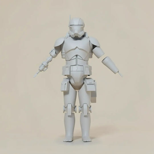 Unpainted 3D Figure Cosplay Bad Batch Echo Armor Painting DIY Gift Colors 15.2 Cm 1:12
