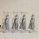 Άβαφη 3D Фигура Хелоуин Lady Death Sword Scythe Боядисване DIY Подарък Цветове 30 см 1:6