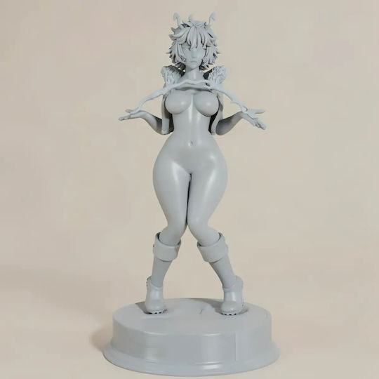 Unpainted 3D Figure Mina Ashido Mha Nude Files Painting Diy Gift Colors 15.2 Cm 1:12