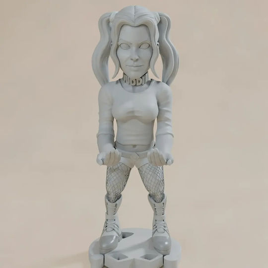 Unpainted 3D Figure Harley Quinn Joystick Holder 3D Painting DIY Gift Colors 15.2 Cm 1:12