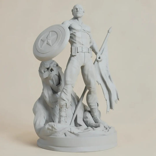 Abgebaute 3d Sammelbare Figur Classic Captain America Stand Pose Bemalt Diy Geschenk Farben 20 Cm 1:8