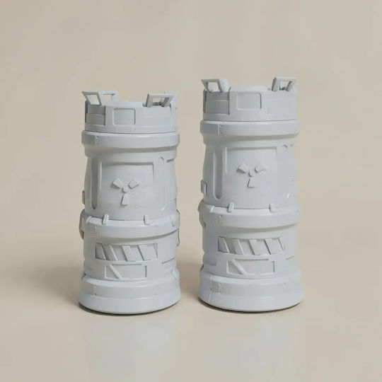 Figurină 3D Nevopsită Basic Toxic Waste Can Holder Vopsire Diy Cadou Culori 30 Cm 1:6