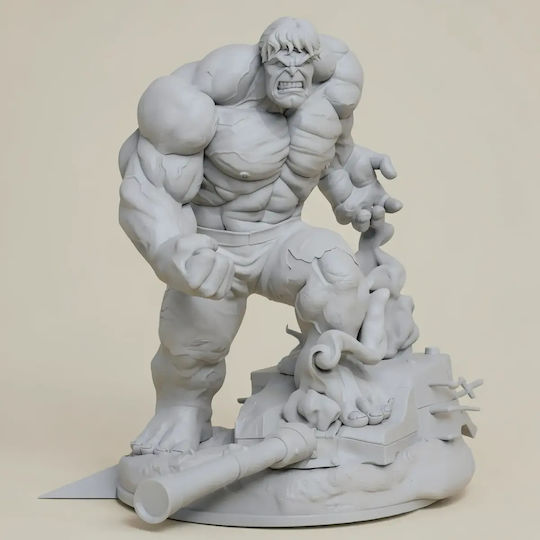 Unpainted 3D Figure Hulk Tank Base Painting DIY Gift Colors 20 Cm 1:8