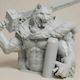 Άβαφη 3d Sammelbare Figuren Blade Wolf Pen Holder Basis Diy Δώρο Χρώματα 15,2 Cm 1:12