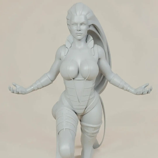 Небоядисана 3D Фигура Sindel 3D Печатен Модел Mortal Kombat Боядисване DIY Подарък Цветове 20 см 1:8