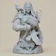Unpainted 3D Figure Thor Raven Bust 3D Printing Figurine Painting DIY Gift Colors 30 Cm 1:6