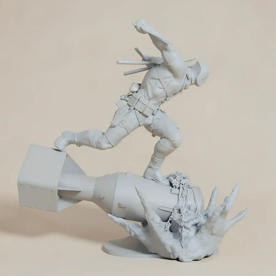 Unpainted 3D Figure Deadpool Boom Digital Painting DIY Gift Colors 15.2 Cm 1:12