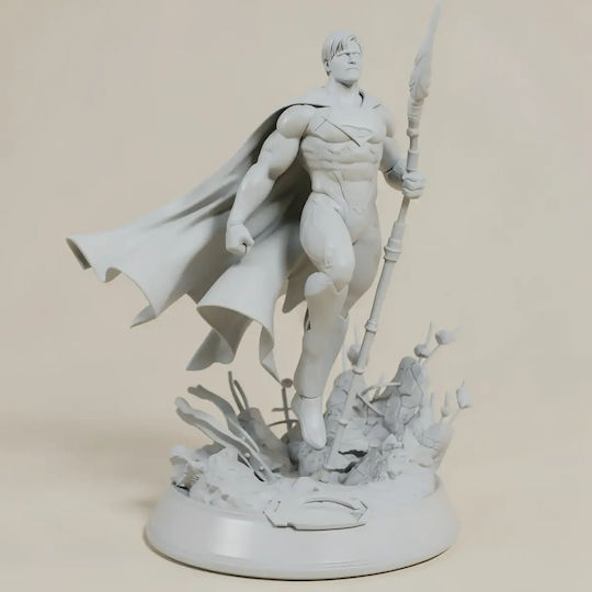 Unpainted 3D Figure Superman 3D Model In Action Painting DIY Gift Colors 20 Cm 1:8