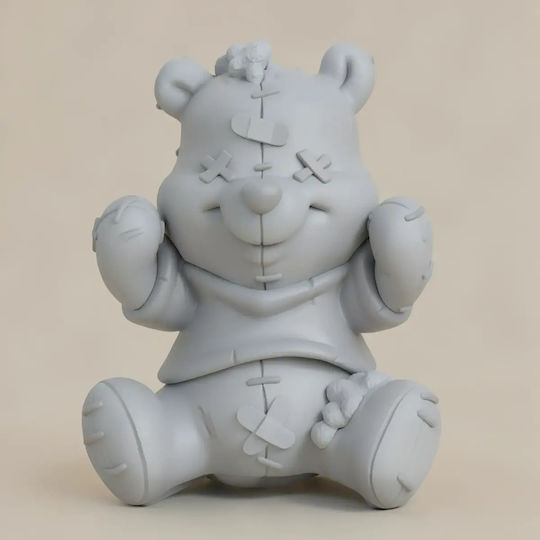 Ungefärbte 3d Figur Winnie Puuh Plush 3d Bemalung Diy Geschenk Farben 15,2 Cm 1:12
