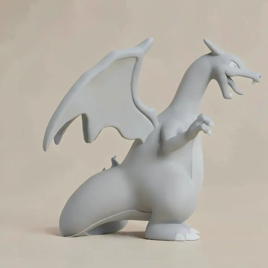 Unpainted 3D Figure Charizard Life Size Pokemon 3D Painting DIY Gift Colors 15.2 Cm 1:12