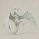 Unpainted 3D Figure Noivern Pokemon Complete Painting DIY Gift Colors 20 Cm 1:8