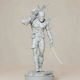 Unpainted 3D Figure Deadpool Gun Painting DIY Gift Colors 20 Cm 1:8