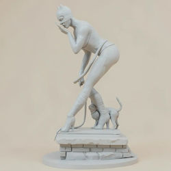 Unpainted 3D Figure Catwoman Michelle Pfeiffer Painting DIY Gift Colors 15.2 Cm 1:12