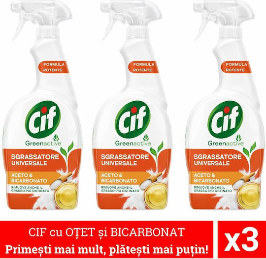 Cif Cif Küchenreiniger Spray Für Schmierfett 650ml 3 Stück
