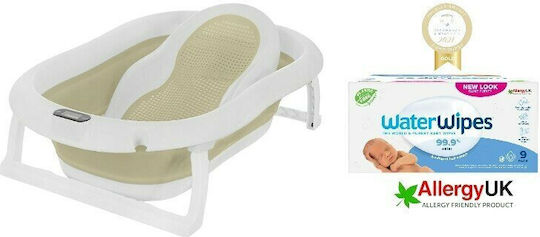 Primabobo Klappbare Baby-Badewanne mit Thermometer Beiges