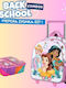 School Set Kindergarten Bag Disney Princess 3D Trolley + Lunchbox