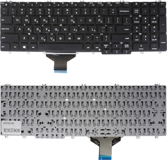 Greek Laptop Keyboard Dell Latitude 5500 5501 5510 5511 Precision 3540 3541 3550 3551 Single Point Hnr0c 0hnr0c Rg3rk J95cm Djxm0 D74kx D30wk 0d30wk Mmh7v 0mmh7v Gr No Frame Black Code 40623gr