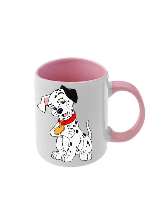 Κούπα Dalmatians Δαλματίας Ροζ Λαβή Εσωτερικό