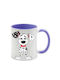 Dalmatian Mug Lilac Handle Interior