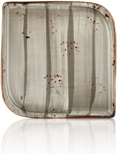 By Bone Shallow Square Porcelain Plate 20cm 6 Pieces