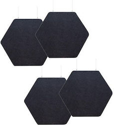 Audiodesigner Ecobaffle Hexagon Lato Ηχοαπορροφητικά Πάνελ Οροφής 35cm 1.27 Τ.μ Μαύρο 4 Τεμάχια Audiodesigner Ecobaffle Hexagon Lato Ηχοαπορροφητικά Πάνελ Οροφής 35cm 1.27 Τ.μ Μαύρο 4 Τεμάχια