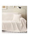 Liolios Home Regata Three-Seater Sofa Throw Chenille 180x300cm Off White