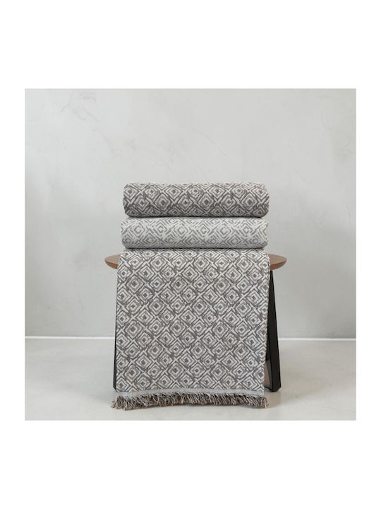 Linea Home Regina Überwürfe Set 3 Stück Μόκα