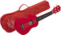 Sunny 10-Rang Ukulele Sopran Tasche Rot