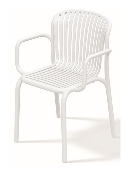 Градински Стол Полипропилен Brene Бял 57x53x82см