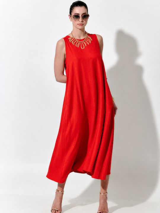 Sommer Maxi Damenkleid Rot S262008