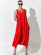 Sommer Maxi Damenkleid Rot S262008