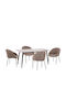 Dining Room Drenny with 4 Chairs 160x80cm