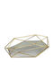 Wedding Tray Made of Metallic with Mirror Gold