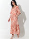 Sommer Maxi Damenkleid mit Tränen Koralle S262013