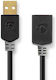 Nedis USB 2.0 Cable USB-A male - USB-A female Μαύρο 3m CCBW60010AT30