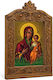 Heiligenikone Unserer Mutter Gottes von Myrtidiotissa Holzbild Darstellungen Akantus 30cm