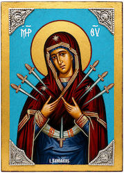 Heiligenikone Panagia Eptaspathi Handgefertigte Orthodoxe Darstellung Silber 925° P-87638 Heiligenikone Panagia Eptaspathi Handgefertigte Orthodoxe Darstellung Silber 925° P-87638