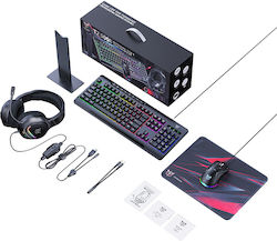 Onikuma TZ5008 5 в 1 Комплект Гейминг Клавиатура с RGB осветление и Мишка (Английски US) Onikuma TZ5008 5 в 1 Комплект Гейминг Клавиатура с RGB осветление и Мишка (Английски US)