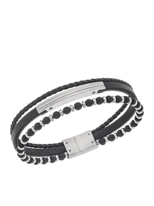 Senza Men's Leather Bracelet