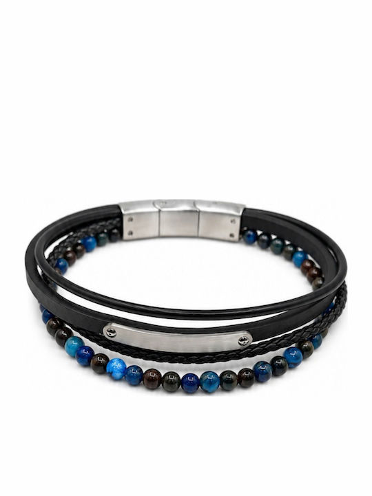 Visetti Ανδρικό Βραχιόλι από Δέρμα 21cm