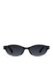 Meller Luma Unisex Sunglasses with Black Horn-Rimmed Frame and Black Polarized Lens IN-TUTCAR