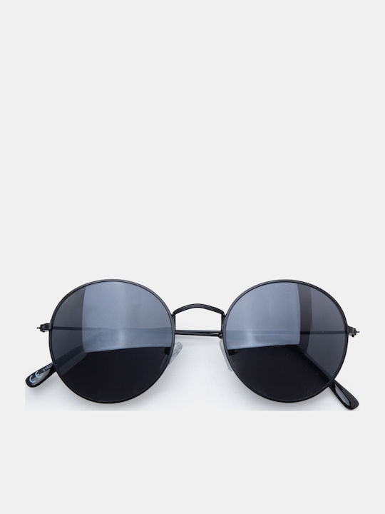 Luigi Unisex Sunglasses With Black Metallic Frame And Black Lens 4924101