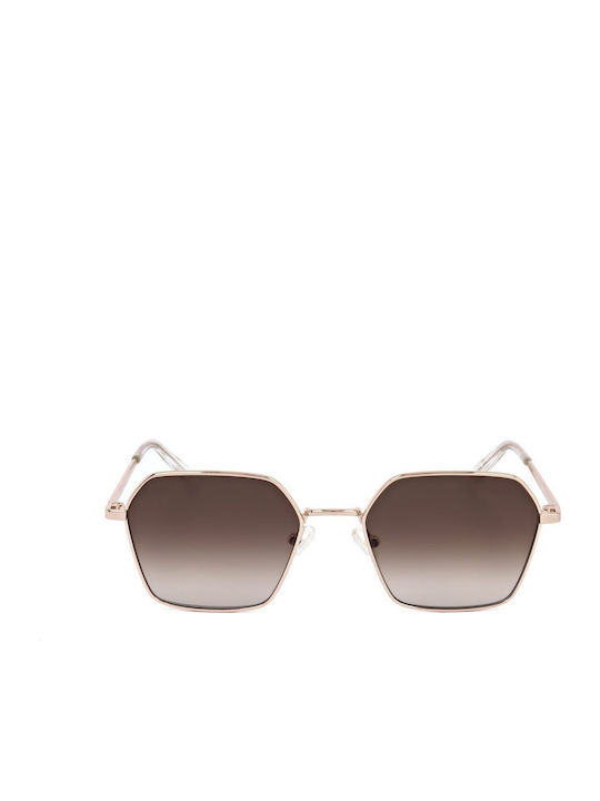 Kendall + Kylie Unisex Sunglasses With Rose Gold Frame And Brown Lens KKO208 780