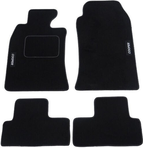 Auto Fußmatten Set 4 Stück Mini Cooper R50 R52 2001-2006 Premium Schwarz