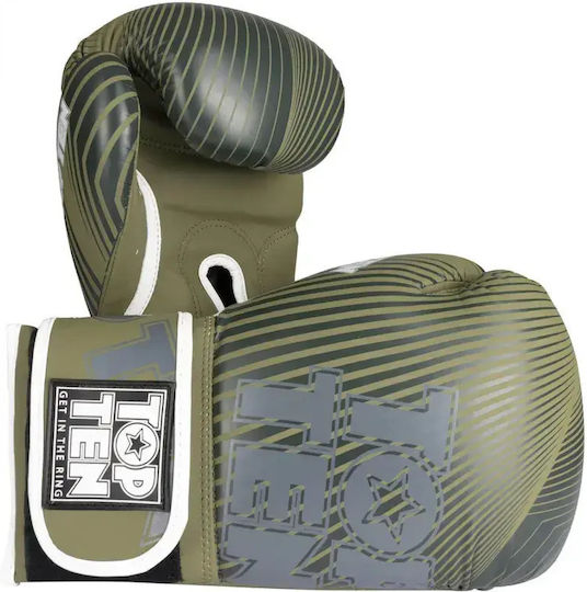 Top Ten 22195 10oz Green Boxing Gloves Competition Green