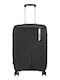 Explorer Luggage Medium Hard Travel Suitcase Black Height 65cm