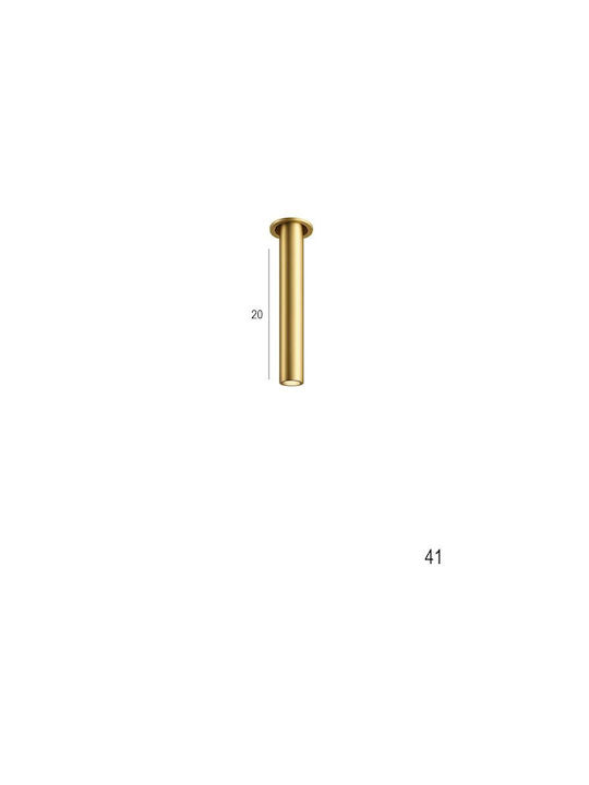 Luma Metallic Recessed Spot with Built-in LED and Warm White Light Gold