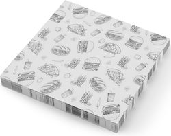 Parchment Paper Snacks Fries 30.5x30.5 Cm Fast Food Pattern 500 Pcs Parchment Paper Snacks Fries 30.5x30.5 Cm Fast Food Pattern 500 Pcs